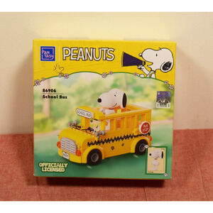 Pantasy Peanuts Snoopy School Bus Buildable Brick Block Set 86906 #